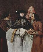 Pietro Longhi Die Wahrsagerin oil on canvas